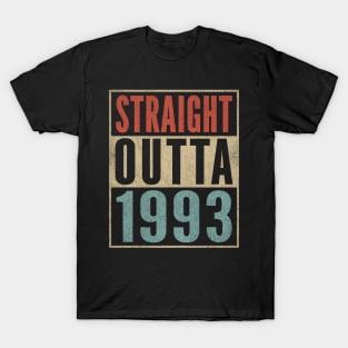 Funny 28th Birthday Born 1993 Joke Straight Outta 1993 T-Shirt